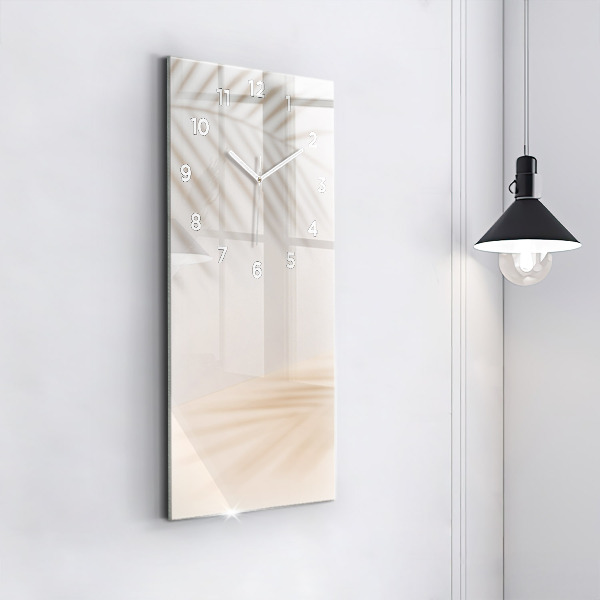 Ceas vertical de perete din sticlă Abstracție cremoasă