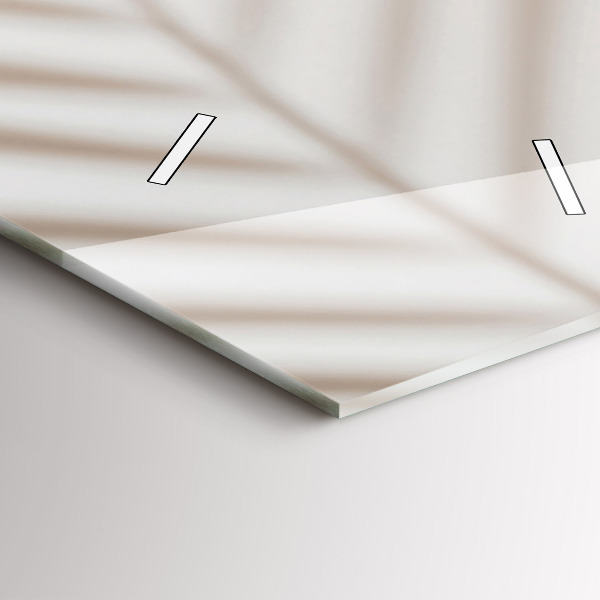 Ceas vertical de perete din sticlă Abstracție cremoasă