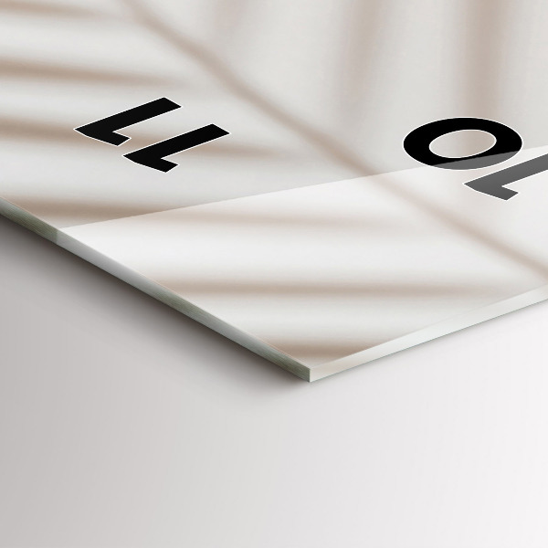 Ceas vertical de perete din sticlă Abstracție cremoasă