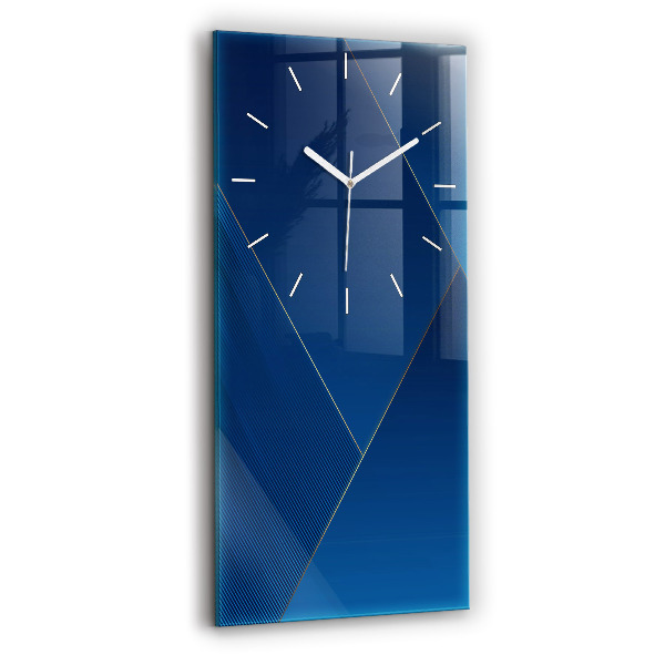Ceas vertical de perete din sticlă Abstracția ornamentală