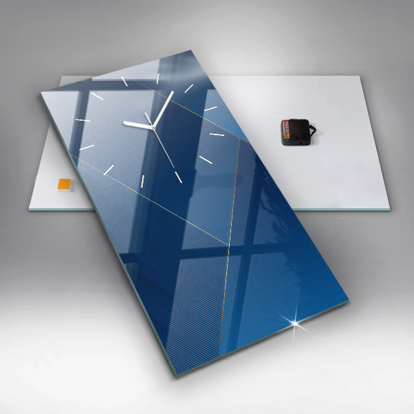 Ceas vertical de perete din sticlă Abstracția ornamentală