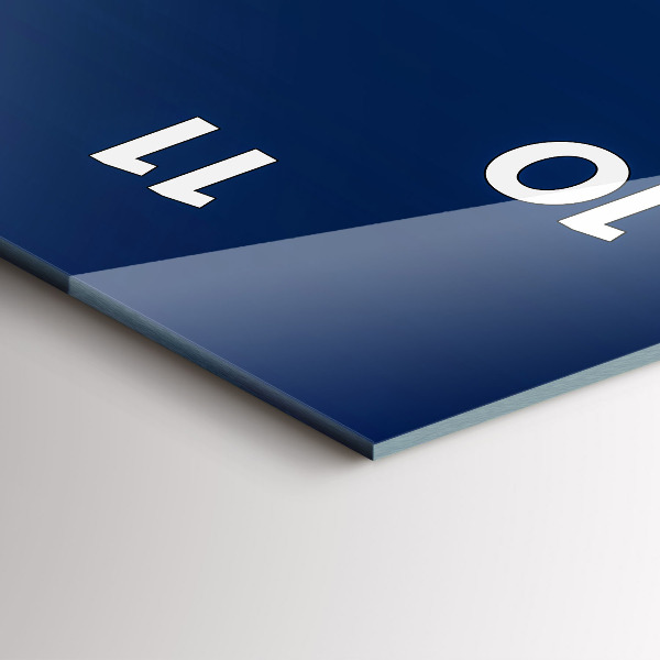 Ceas vertical de perete din sticlă Abstracția ornamentală