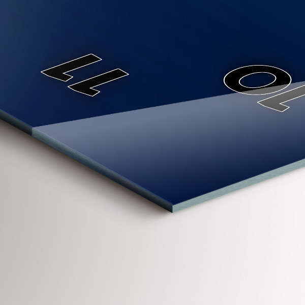 Ceas vertical de perete din sticlă Abstracția ornamentală