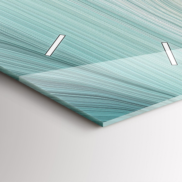 Ceas vertical de perete din sticlă Abstracția valurilor