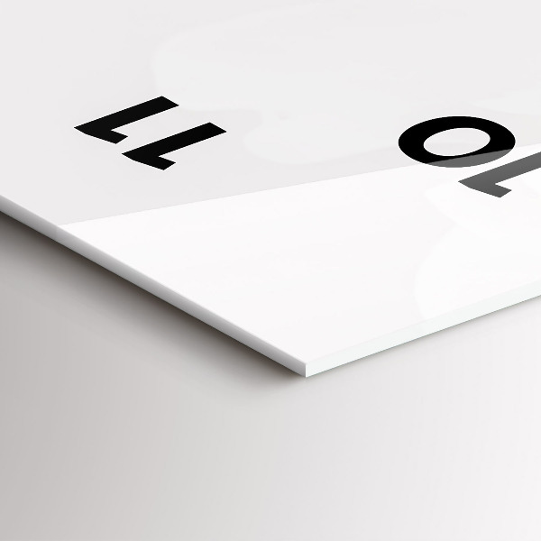 Ceas vertical de perete din sticlă Flori de bujor