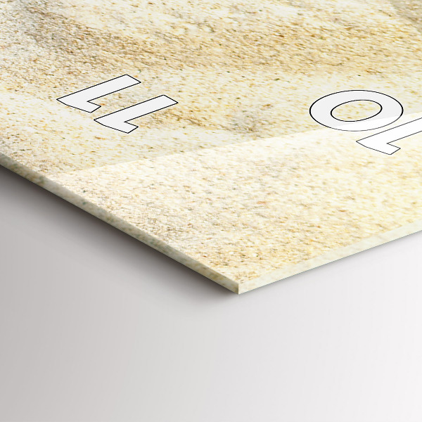 Ceas vertical de perete din sticlă Umbra unui palmier în nisip