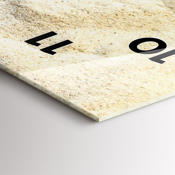 Ceas vertical de perete din sticlă Umbra unui palmier în nisip