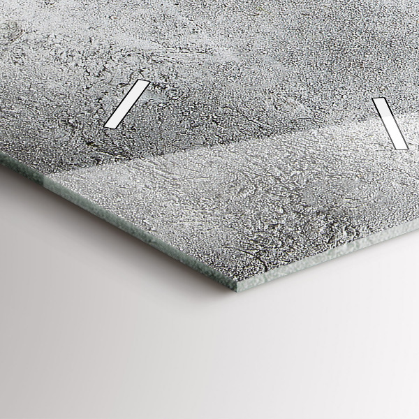 Ceas vertical de perete din sticlă Măsline minimaliste