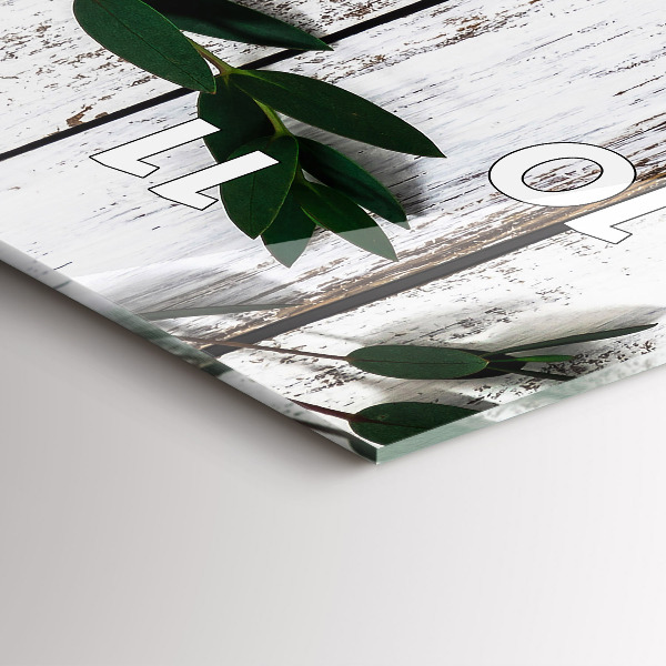 Ceas vertical de perete din sticlă Scânduri luminoase din lemn