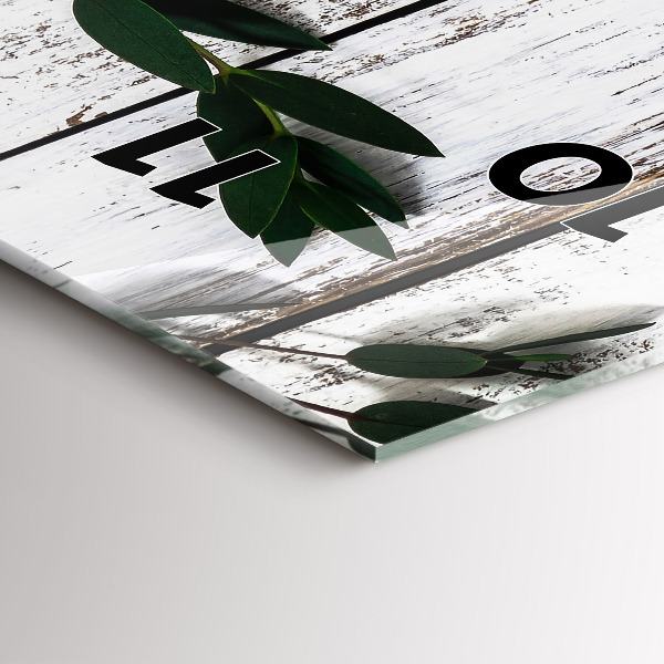 Ceas vertical de perete din sticlă Scânduri luminoase din lemn