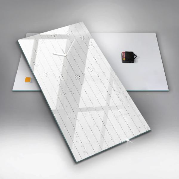 Ceas vertical de perete din sticlă Model de panouri din lemn