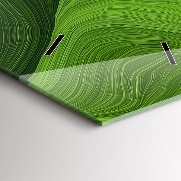 Ceas vertical de perete din sticlă Valuri moderne