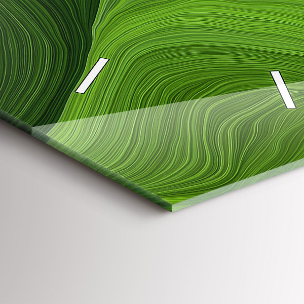 Ceas vertical de perete din sticlă Valuri moderne