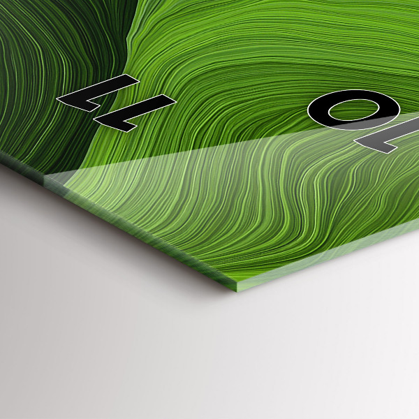 Ceas vertical de perete din sticlă Valuri moderne