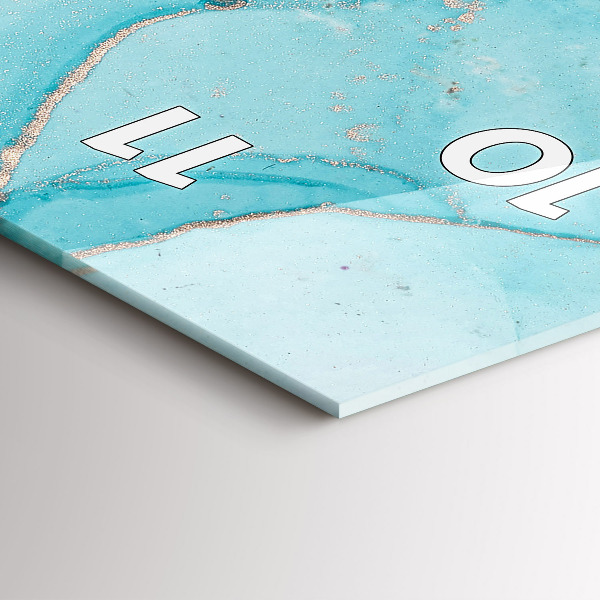 Ceas vertical de perete din sticlă Marmură decorativă