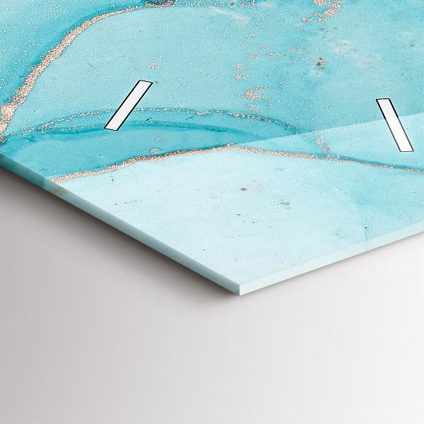 Ceas vertical de perete din sticlă Marmură decorativă