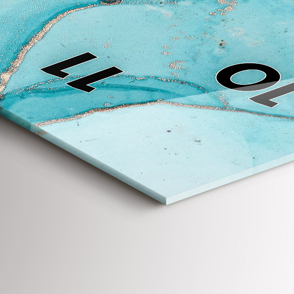 Ceas vertical de perete din sticlă Marmură decorativă