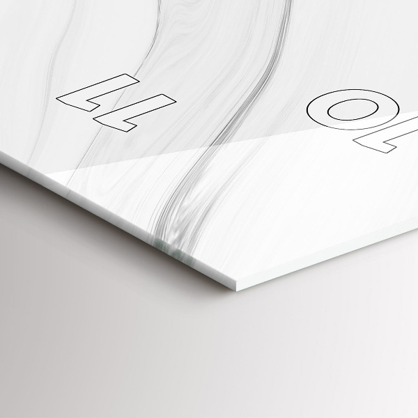 Ceas vertical de perete din sticlă Marmură decorativă