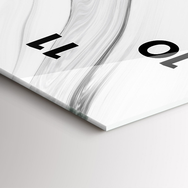 Ceas vertical de perete din sticlă Marmură decorativă