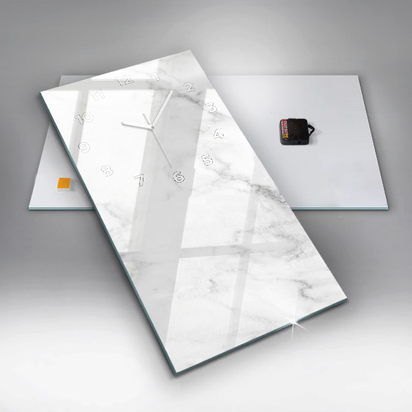 Ceas vertical de perete din sticlă Marmură elegantă