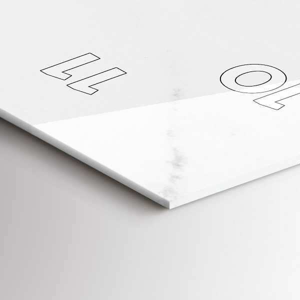 Ceas vertical de perete din sticlă Marmură elegantă