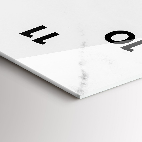 Ceas vertical de perete din sticlă Marmură elegantă