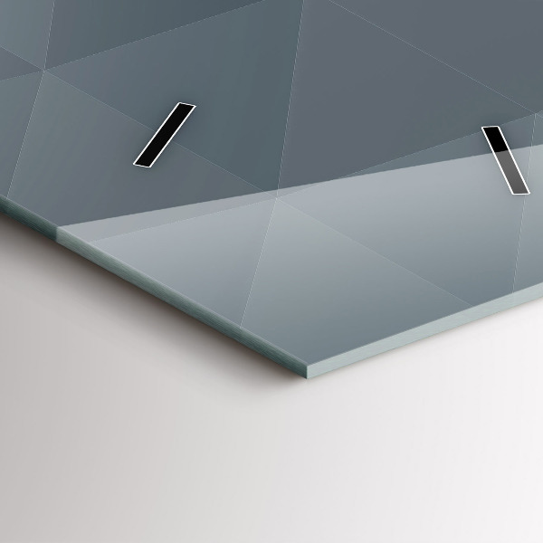 Ceas vertical de perete din sticlă Abstracție gri