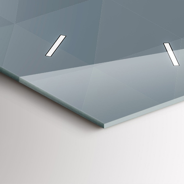 Ceas vertical de perete din sticlă Abstracție gri