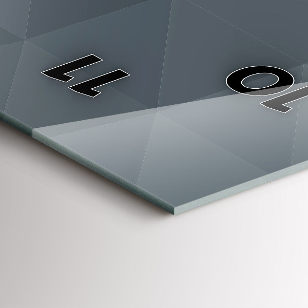 Ceas vertical de perete din sticlă Abstracție gri