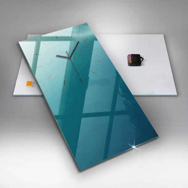 Ceas vertical de perete din sticlă Abstracția nautică