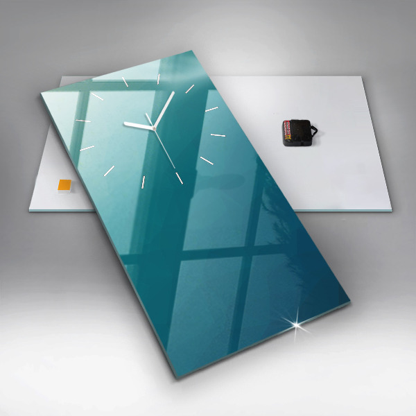 Ceas vertical de perete din sticlă Abstracția nautică