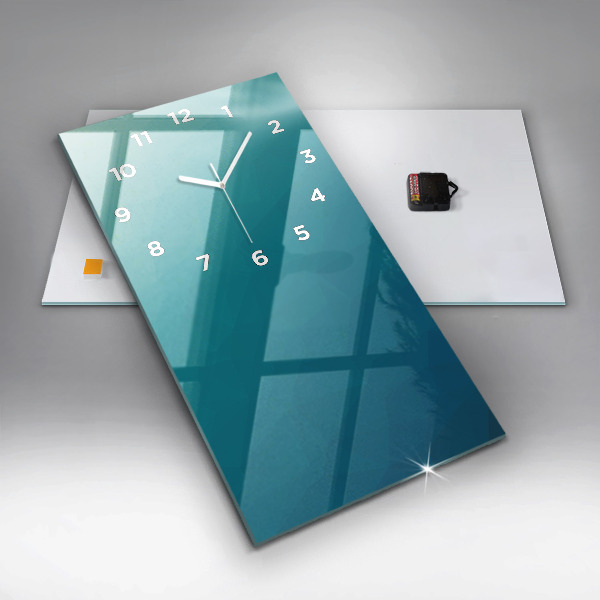 Ceas vertical de perete din sticlă Abstracția nautică