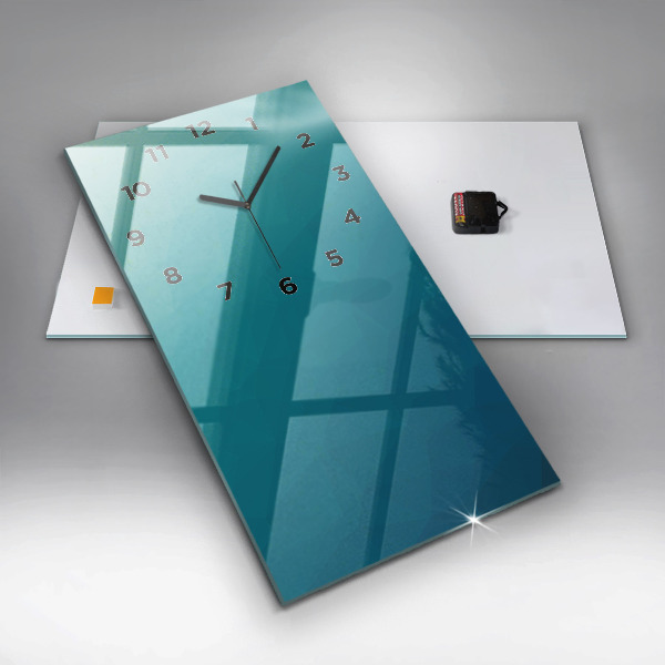 Ceas vertical de perete din sticlă Abstracția nautică