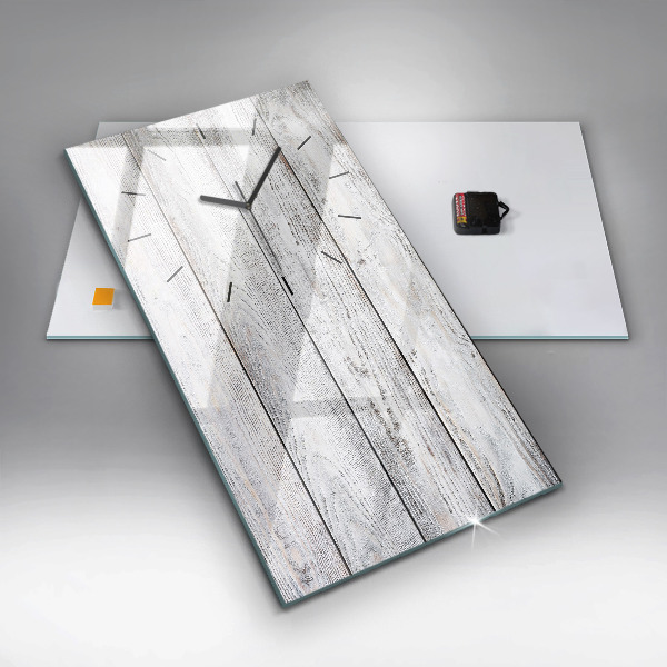 Ceas vertical de perete din sticlă Scânduri vopsite