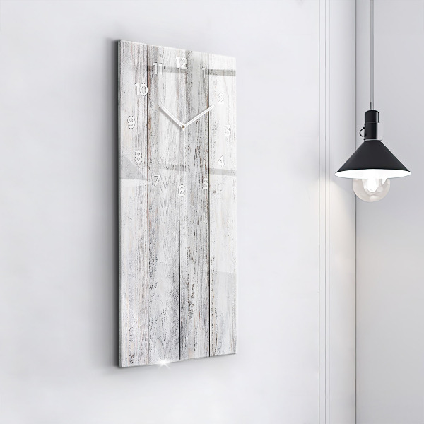 Ceas vertical de perete din sticlă Scânduri vopsite