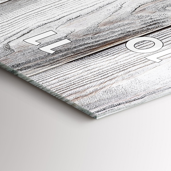 Ceas vertical de perete din sticlă Scânduri vopsite