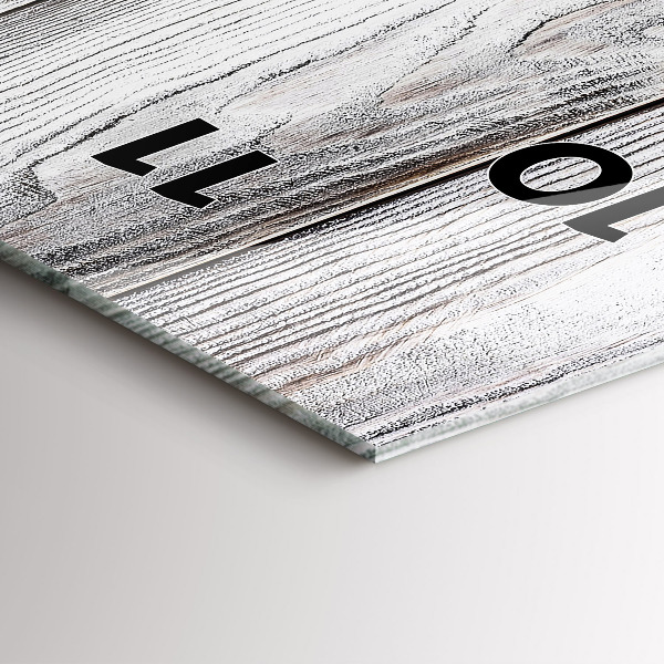 Ceas vertical de perete din sticlă Scânduri vopsite