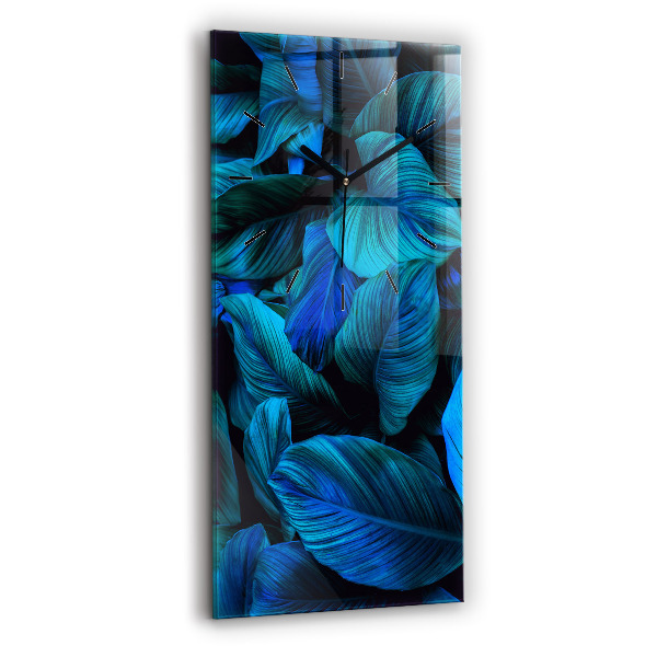 Ceas vertical de perete din sticlă Natura tropicala