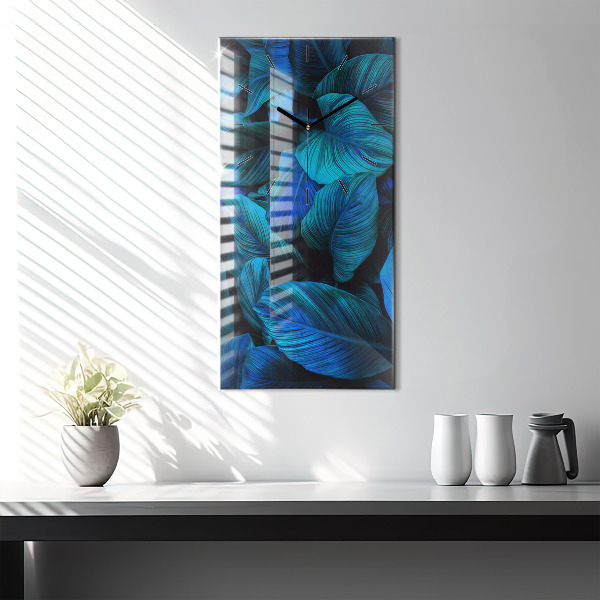 Ceas vertical de perete din sticlă Natura tropicala