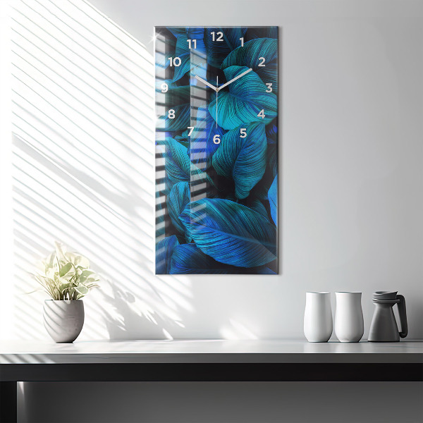 Ceas vertical de perete din sticlă Natura tropicala