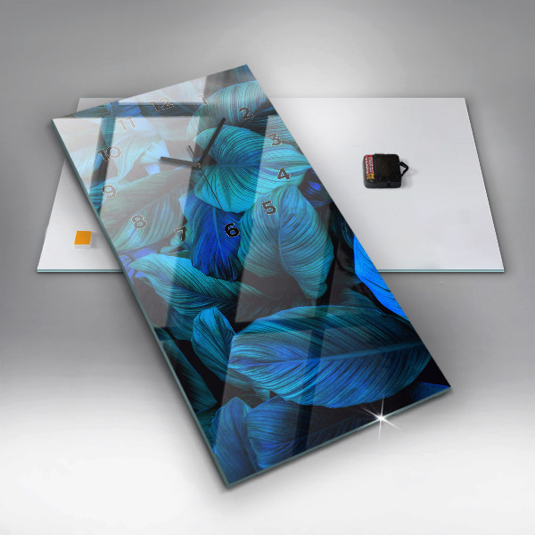 Ceas vertical de perete din sticlă Natura tropicala