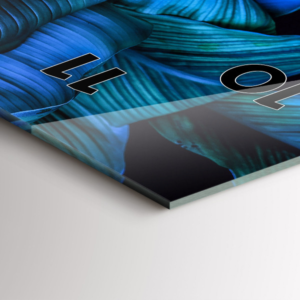 Ceas vertical de perete din sticlă Natura tropicala