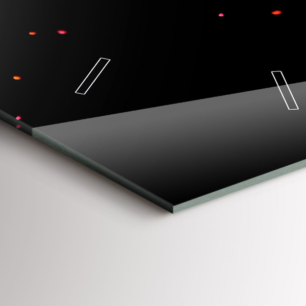 Ceas vertical de perete din sticlă O explozie de culori