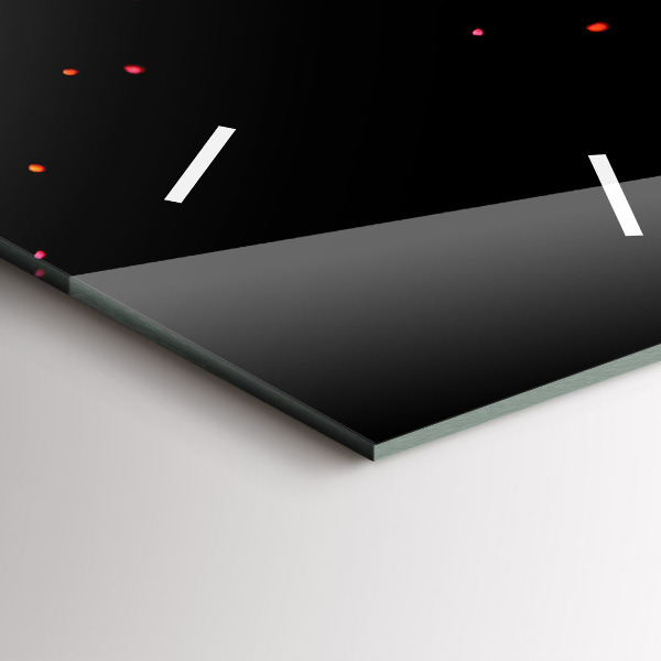 Ceas vertical de perete din sticlă O explozie de culori