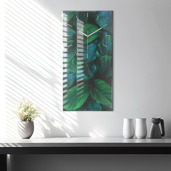 Ceas vertical de perete din sticlă Natura pleacă