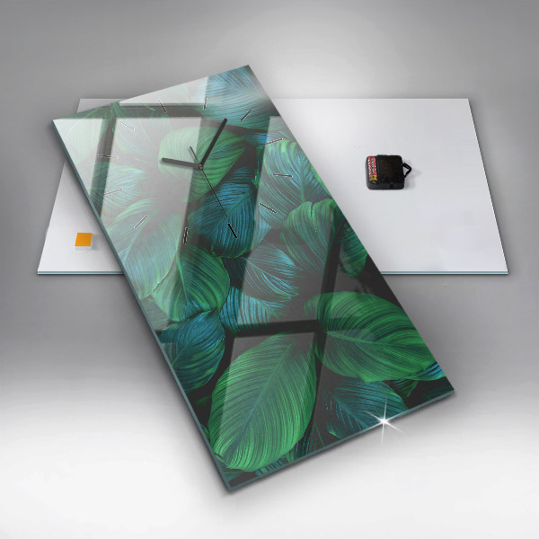 Ceas vertical de perete din sticlă Natura pleacă