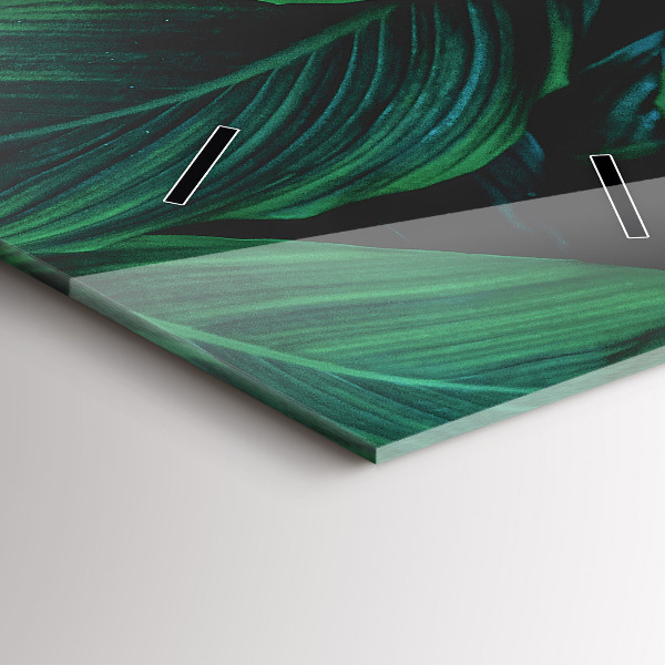 Ceas vertical de perete din sticlă Natura pleacă