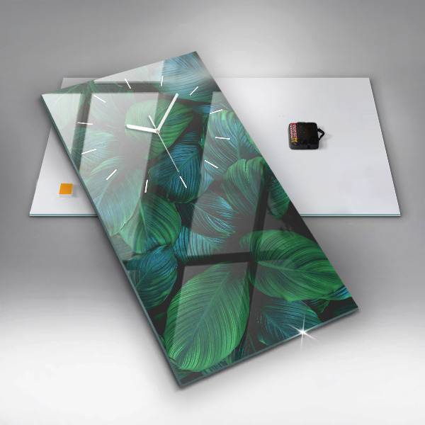 Ceas vertical de perete din sticlă Natura pleacă