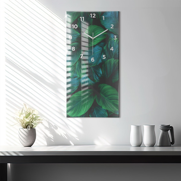 Ceas vertical de perete din sticlă Natura pleacă