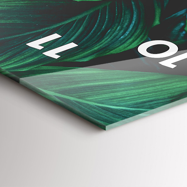 Ceas vertical de perete din sticlă Natura pleacă